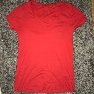 Red Tommy Hilfiger t-shirt
